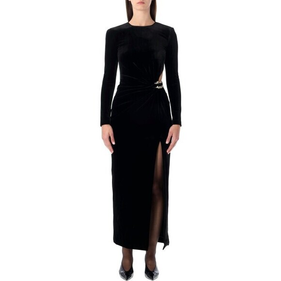 Self-Portrait Dresses & Skirts - Self-Portrait Black Velvet Embellished Maxi Dress - NWT